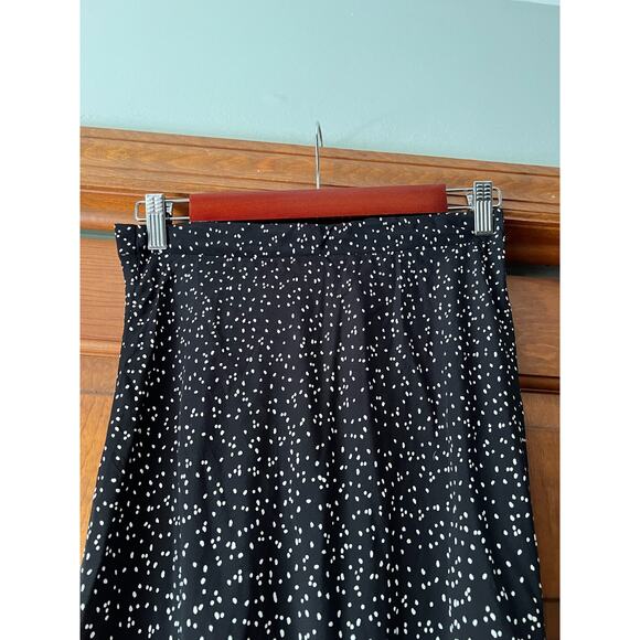 Flynn Skye Women's Polka Dot Pull-On Maxi Skirt Black/White Rayon Size S - Picture 7 of 9